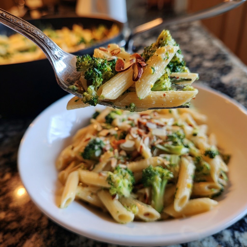 Penne mit Brokkoli und Mandeln