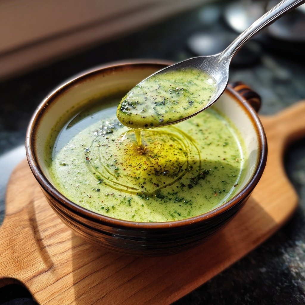 Brokkoli Suppe Mit Kräuter Öl