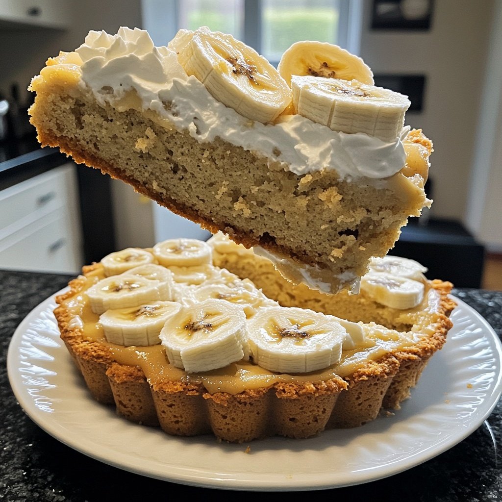 Bananenkuchen mit Sahne