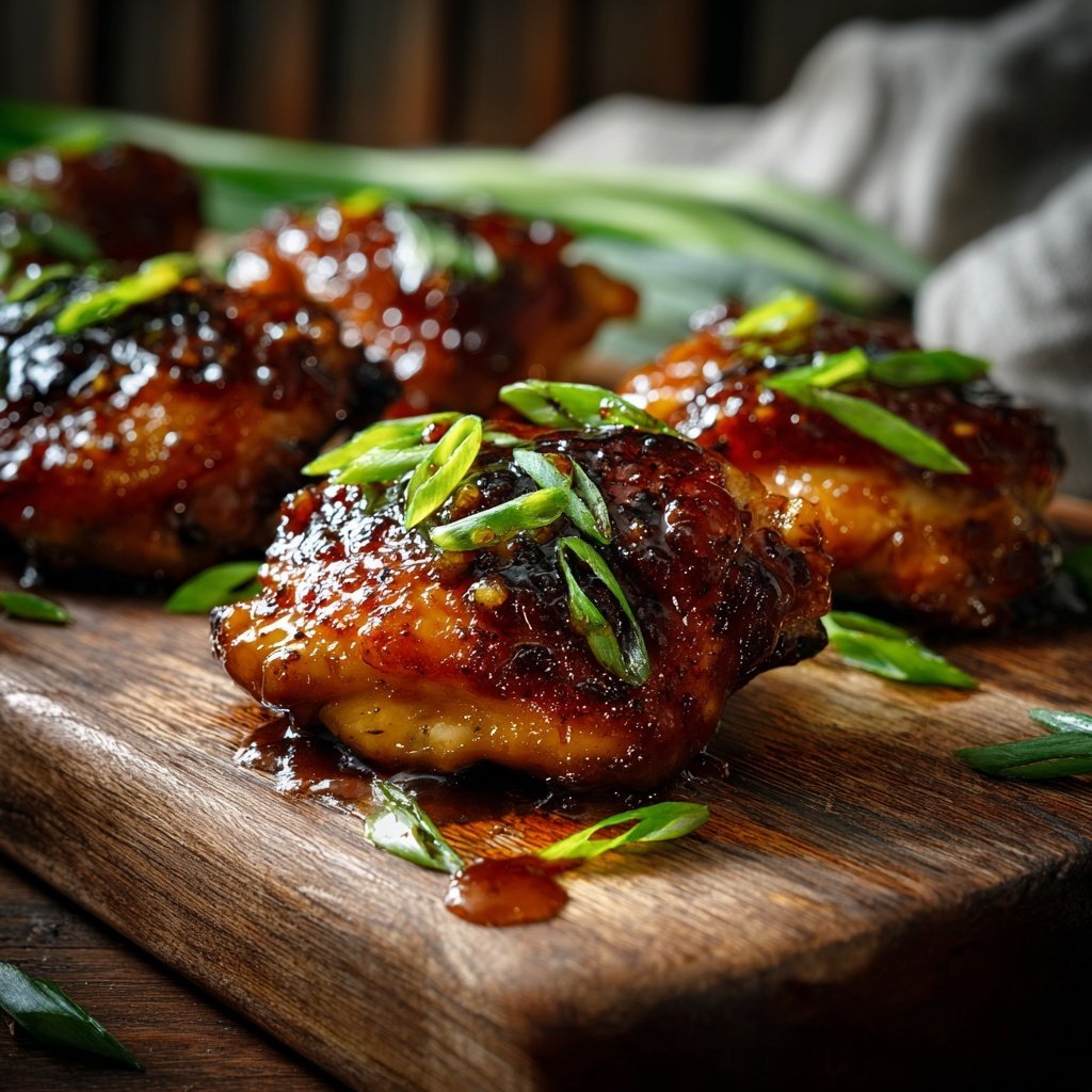 Honig Knoblauch Hühnchenkeulen aus dem Ofen