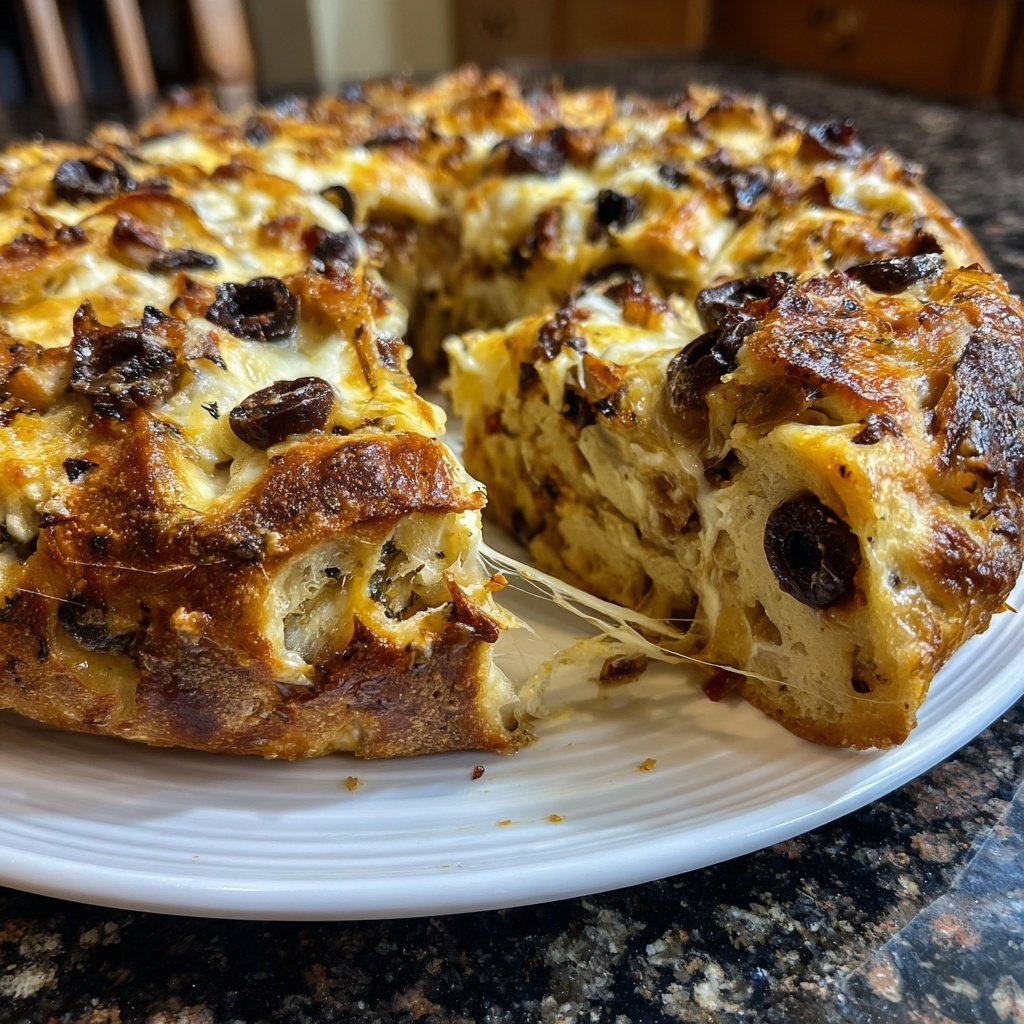 Zupfbrot Mit Oliven Und Käse