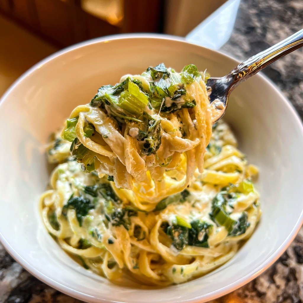 Tagliatelle mit Lauch und Sahne