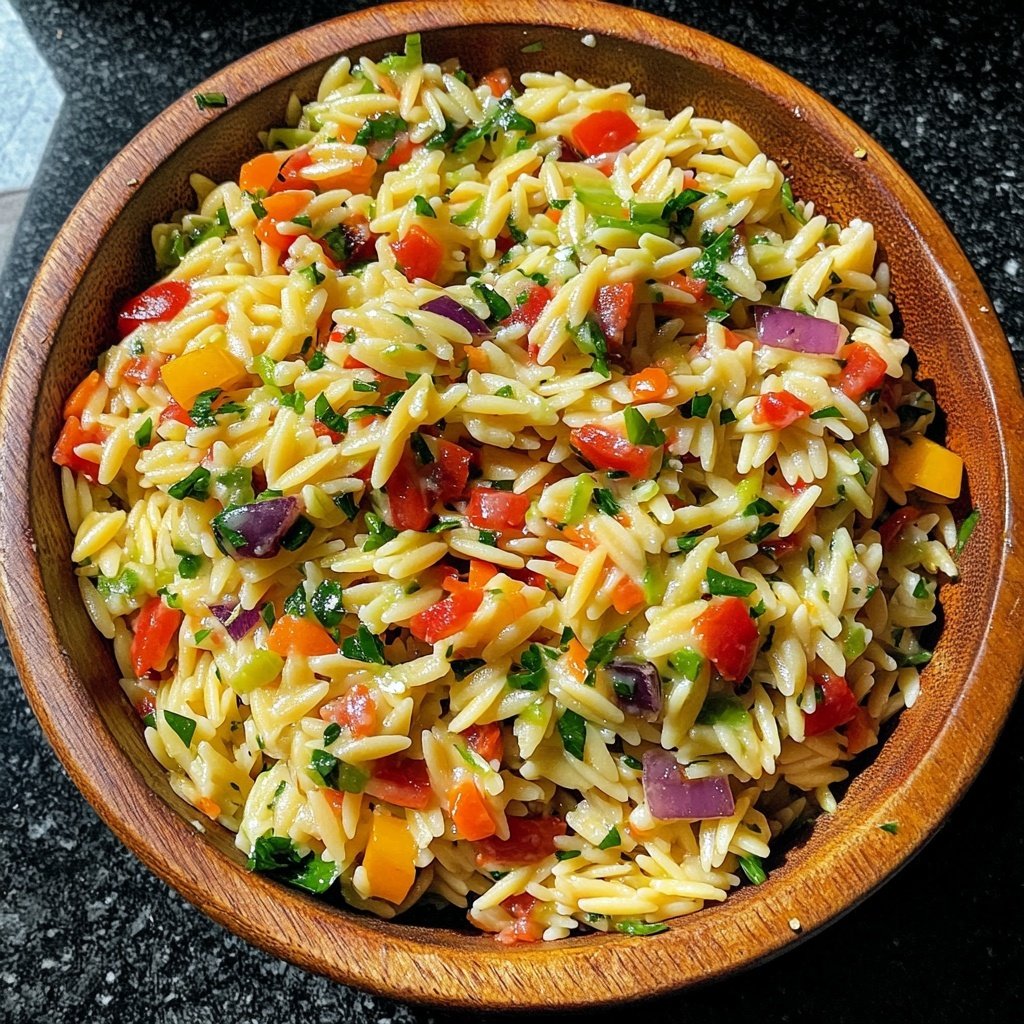 Italienischer Orzo Nudelsalat